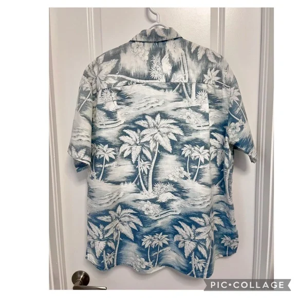 SUMMA MENS SS RAMIE COTTON BLEND HAWAIIAN SHIRT - Picture 4 of 4